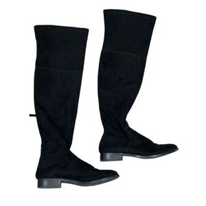 Steve Madden Odessa Womens Knee‎ High Zip Up Suede Boots Black Size 7.5 Shoes